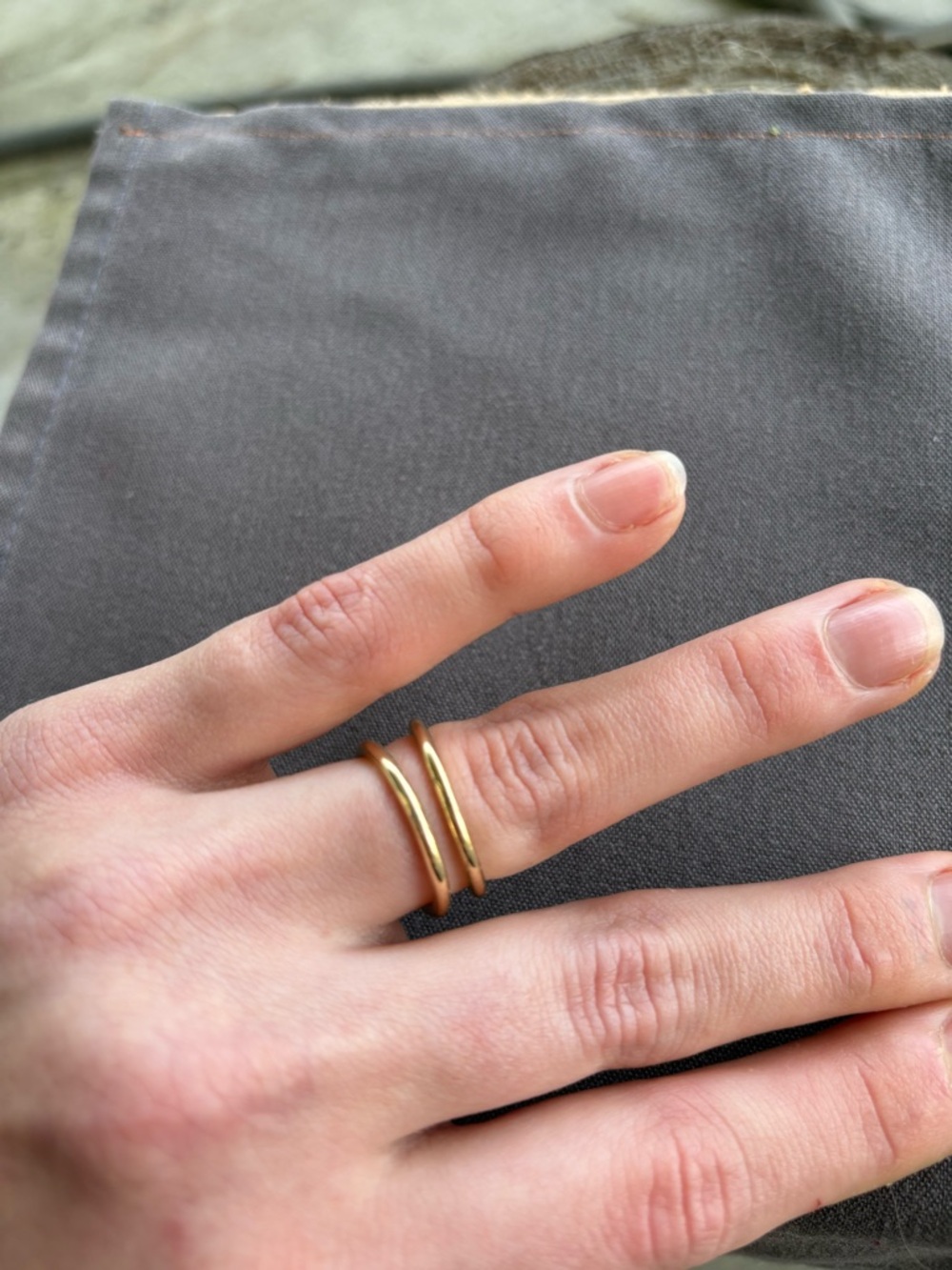 Minimal Double-Band Gold Ring - Women's Jewelry